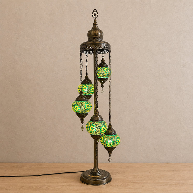Turkish Floor Lamp with 5 Globes - FG
