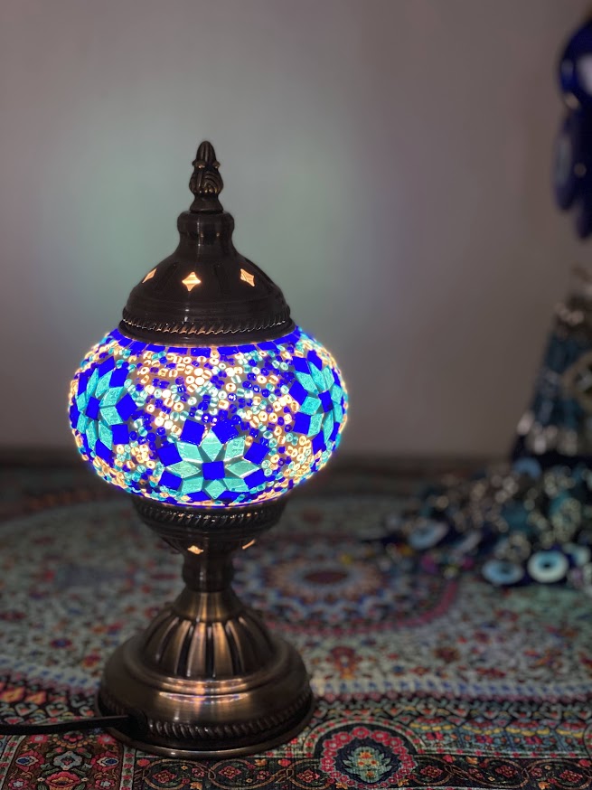 Table Lamps - Blue Flower