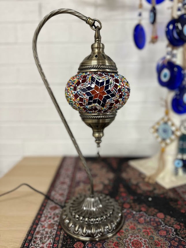 Swan Lamps Mosaics - Blue Star Tradational