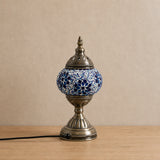 Table Lamps - Blue Flower — unlit