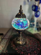 Table Lamps - Dark Blue Crackle