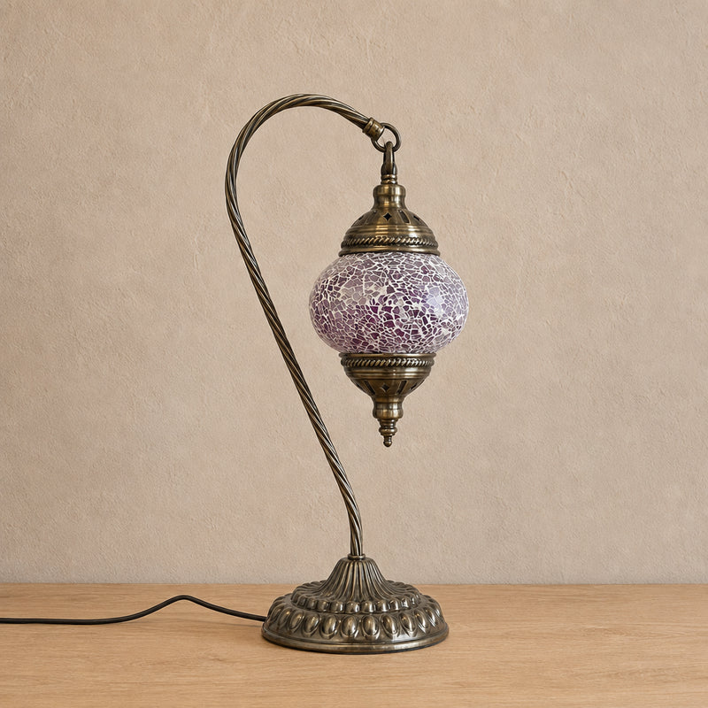 Swan Lamps Mosaics - Pink Crackle