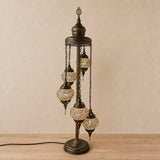 Turkish Floor Lamp with 5 Globes - C3Y