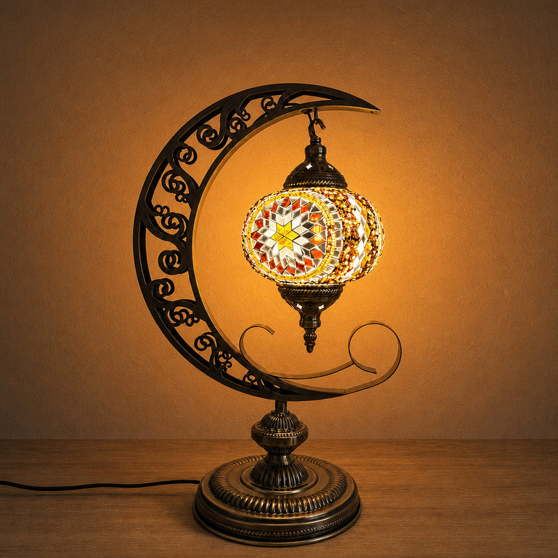 Crescent Moon Lamps - Brown Star