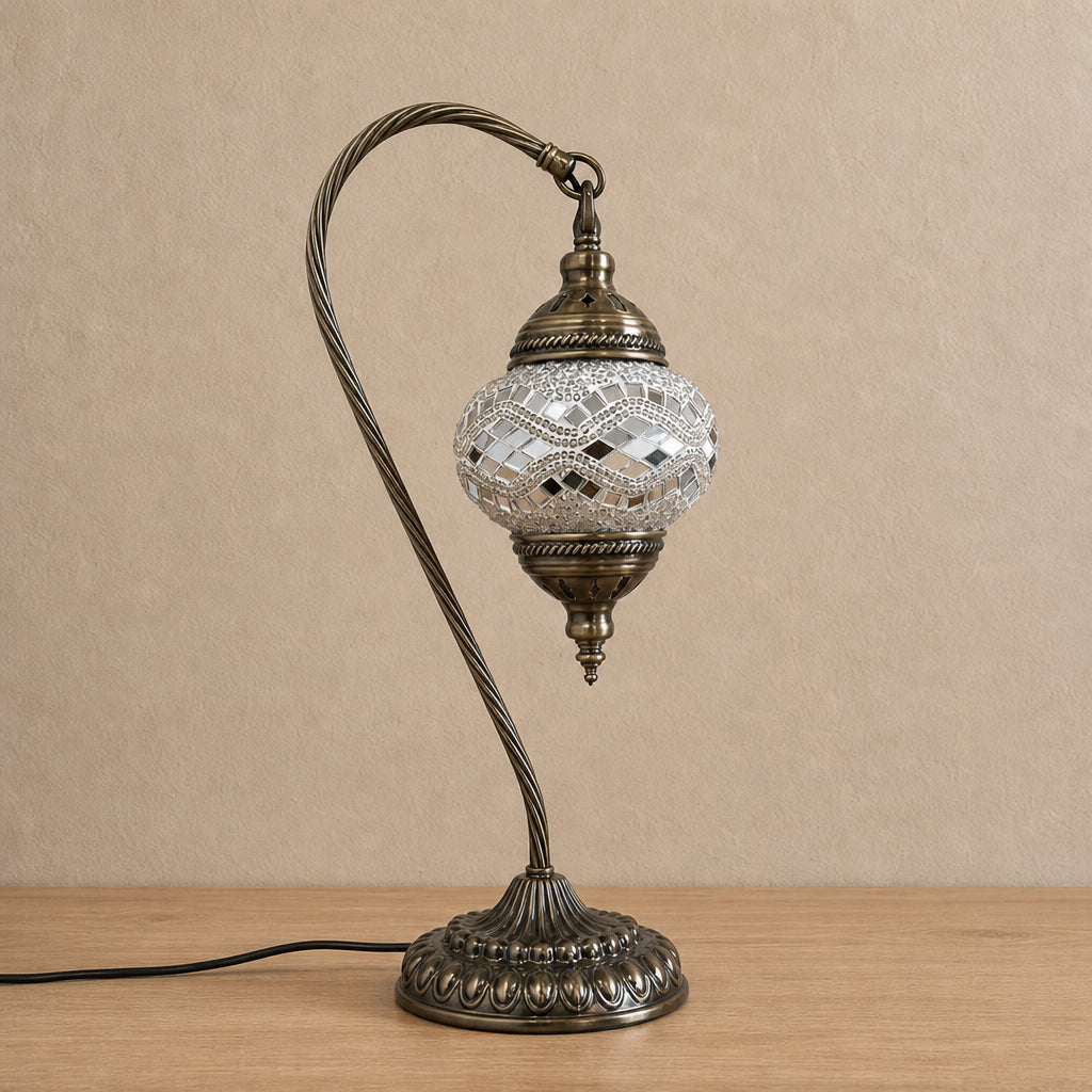 Swan Lamps Mosaics - White Diamond