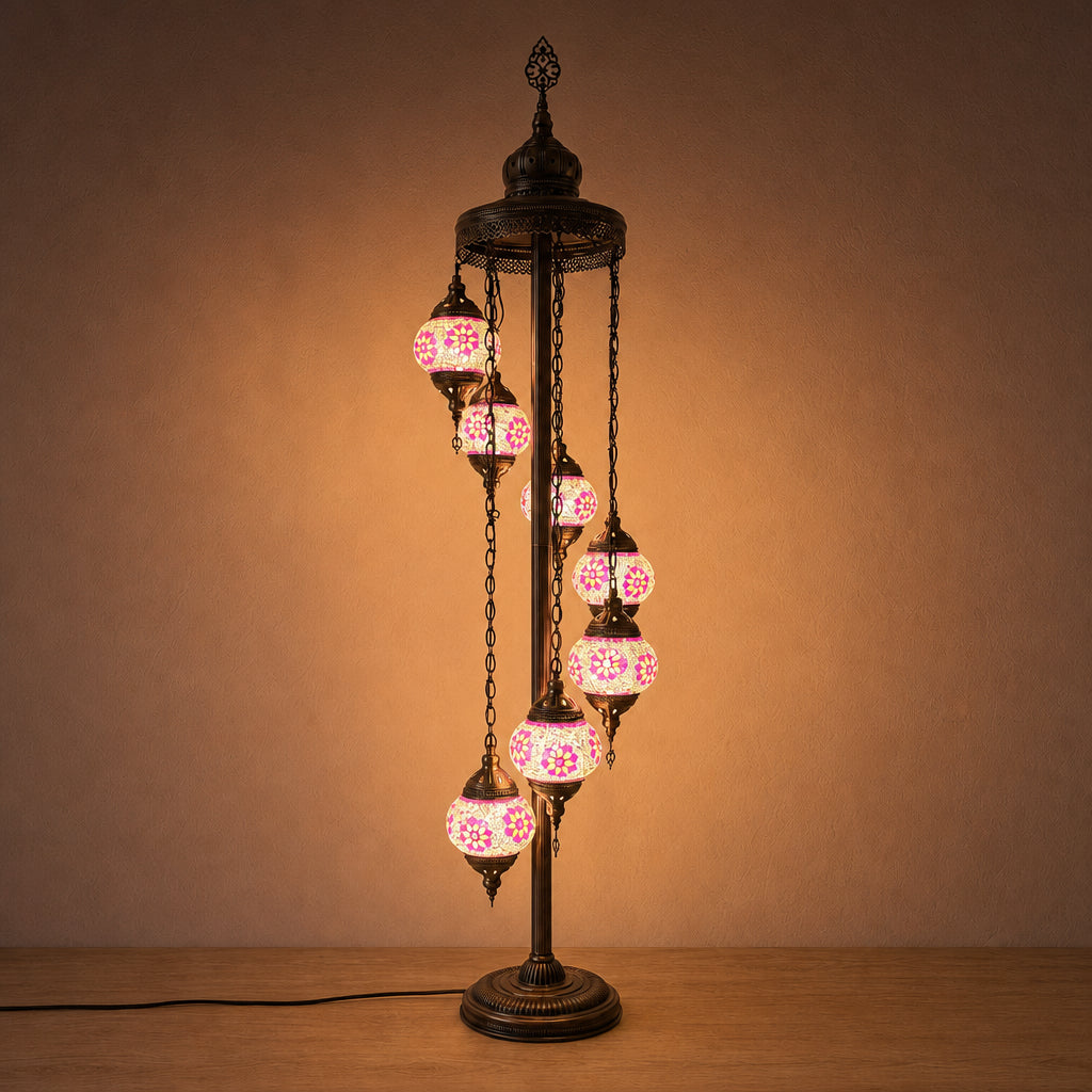 Turkish Floor Lamp with 7 Globes - FPP