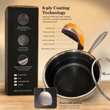 20cm Honeycomb Frying Pan with Glass Lid