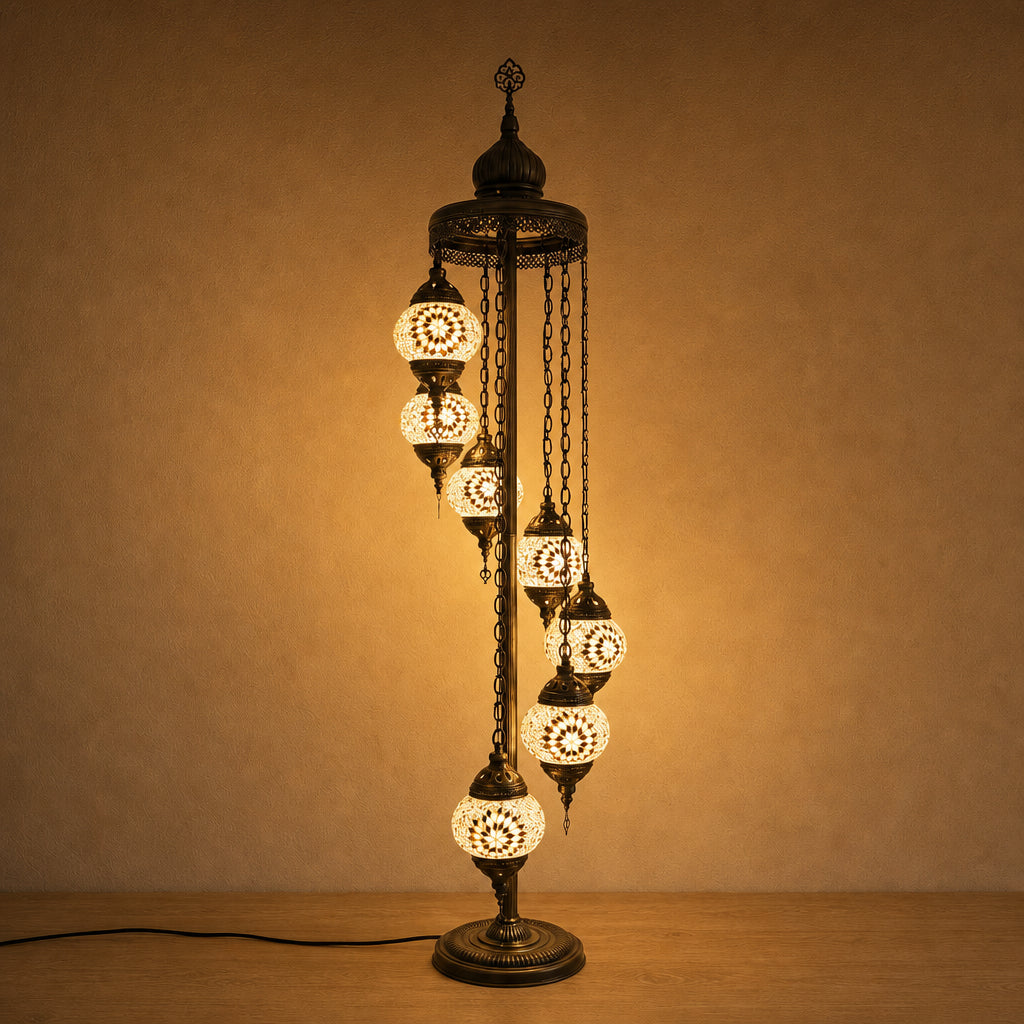 Turkish Floor Lamp with 7 Globes - M40