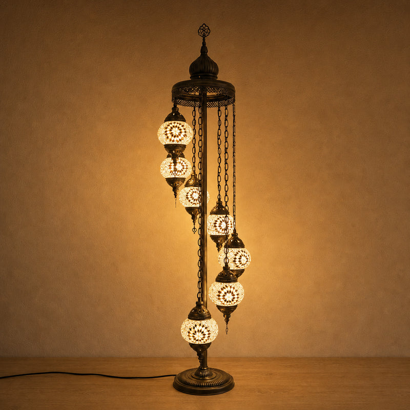 Turkish Floor Lamp with 7 Globes - M40