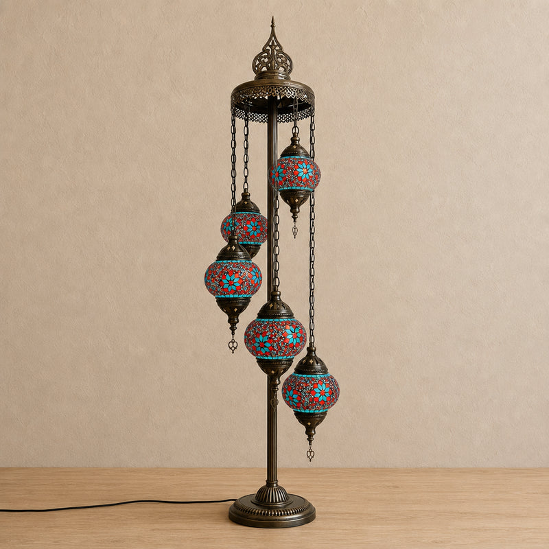 Turkish Floor Lamp with 5 Globes - FC