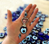Evil Eye Keyring Heart Design