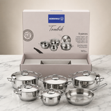 Korkmaz Tombik 9 Piece Stainless Steel Cookware Set