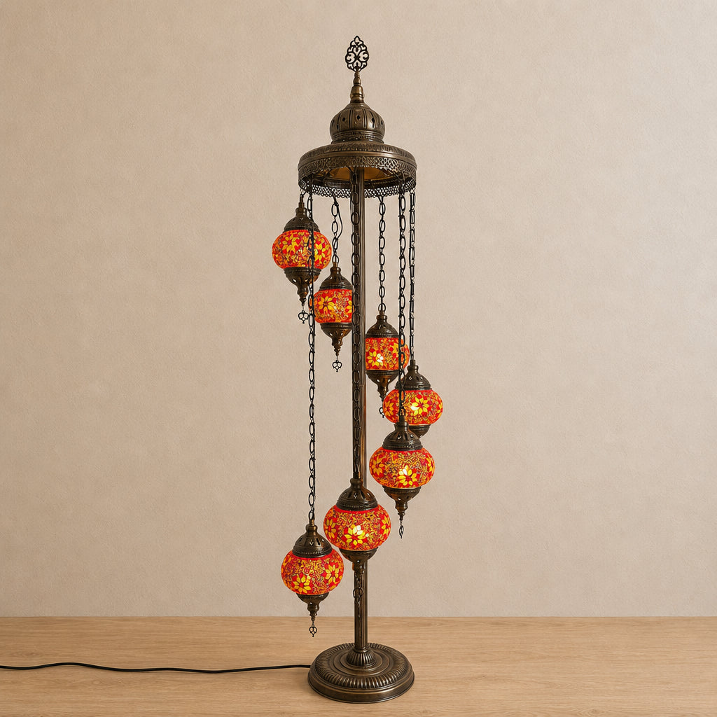 Turkish Floor Lamp with 7 Globes - FO