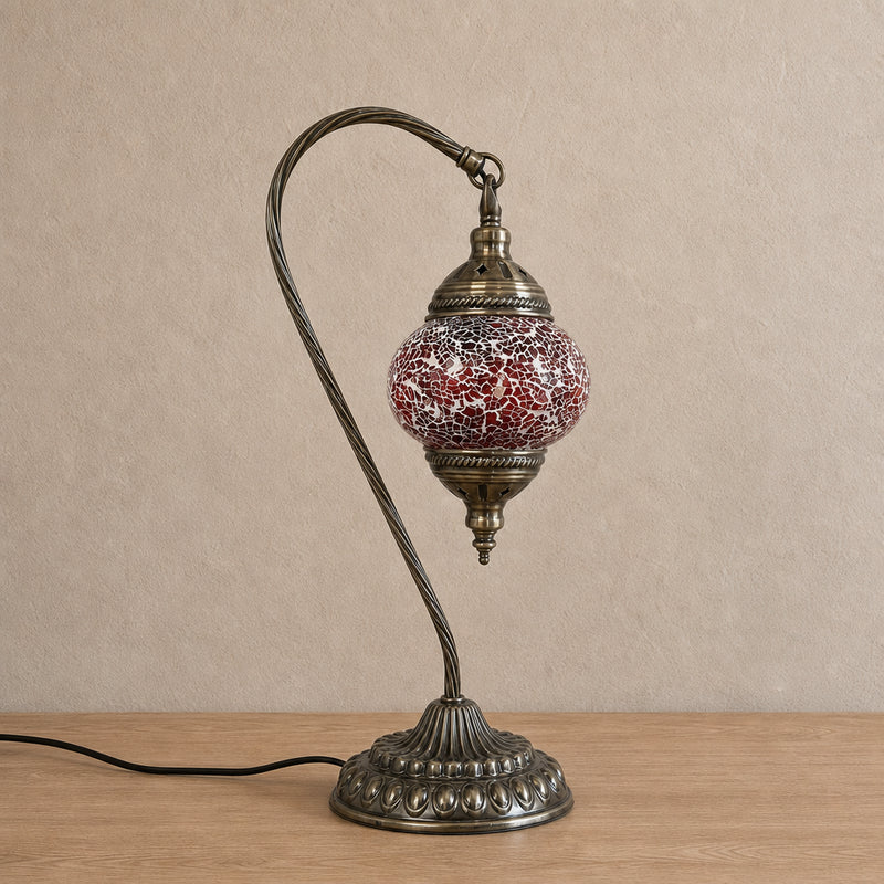Swan Lamps Mosaics - Red Crackle