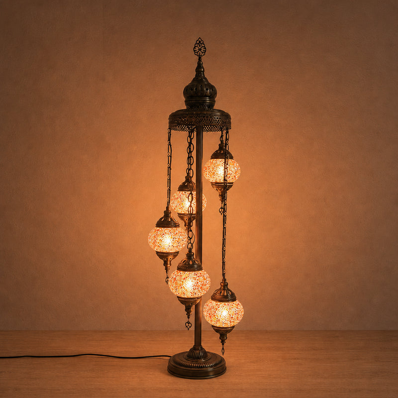 Turkish Floor Lamp with 5 Globes - CR2