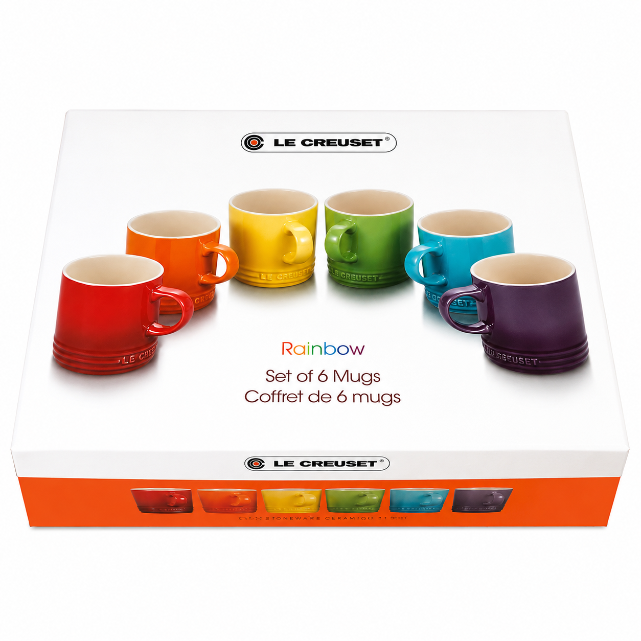 Le Creuset Rainbow Mug 350ml Set of 6