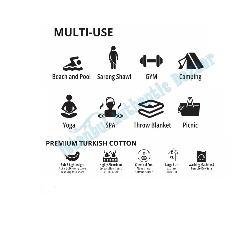 Turkish Cotton Towel - Marine Orange