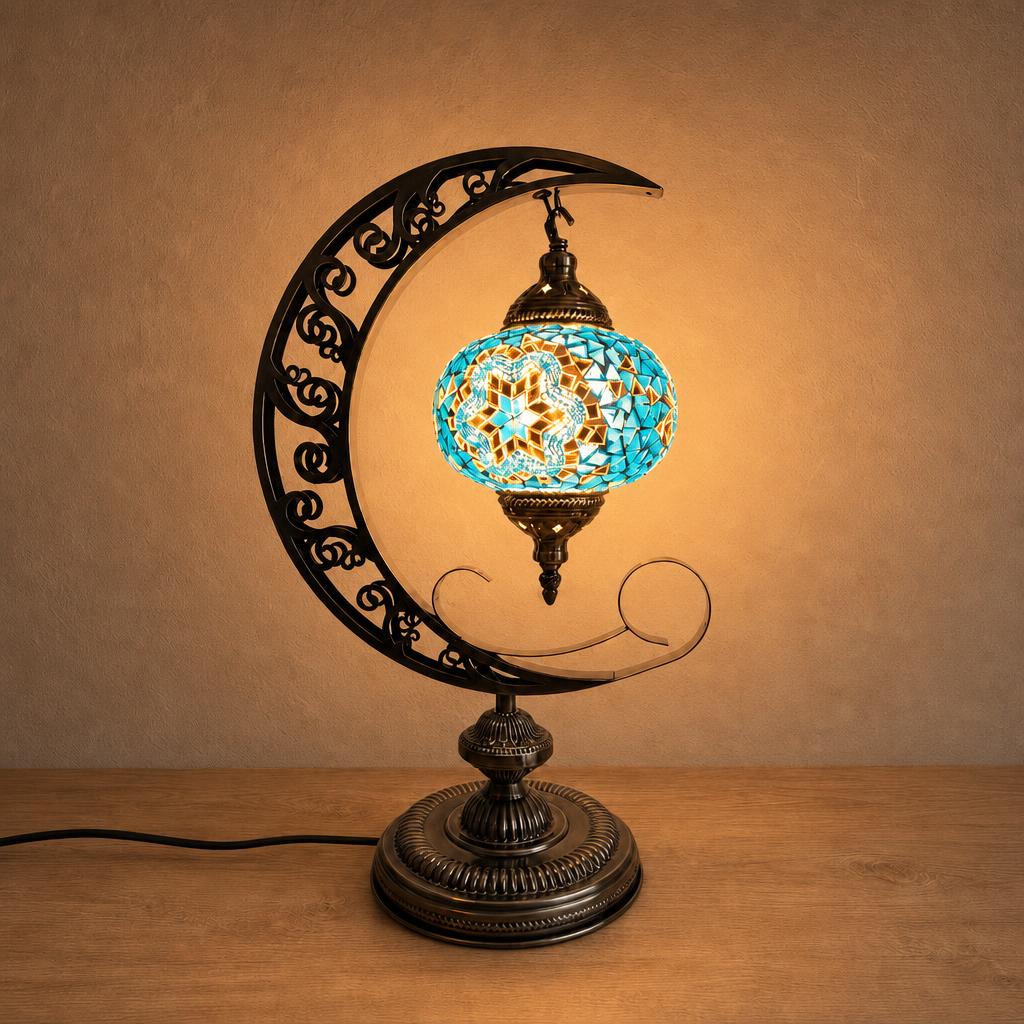 Crescent Moon Lamps - Blue 2