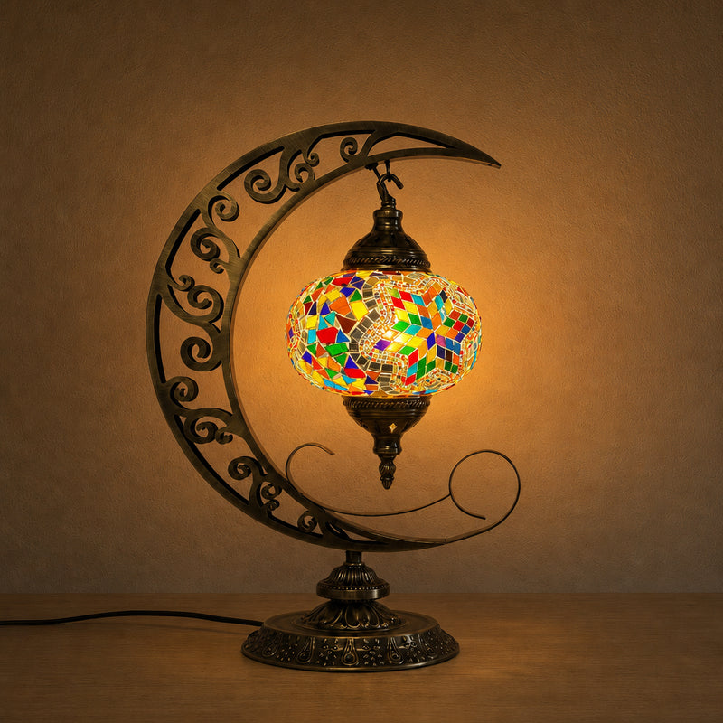Crescent Moon Lamps - Rainbow Star