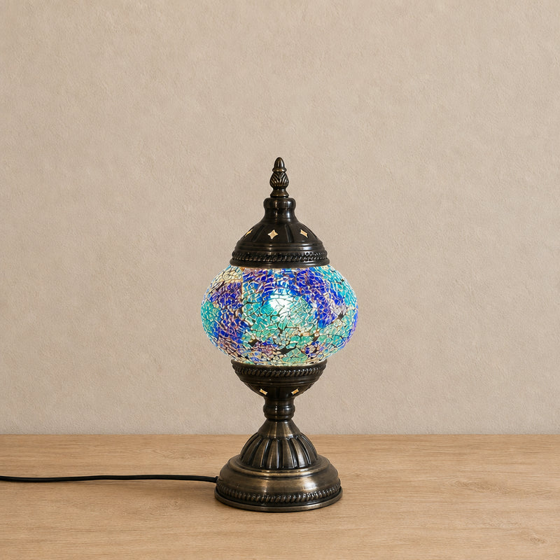 Table Lamp - Blue Crackle