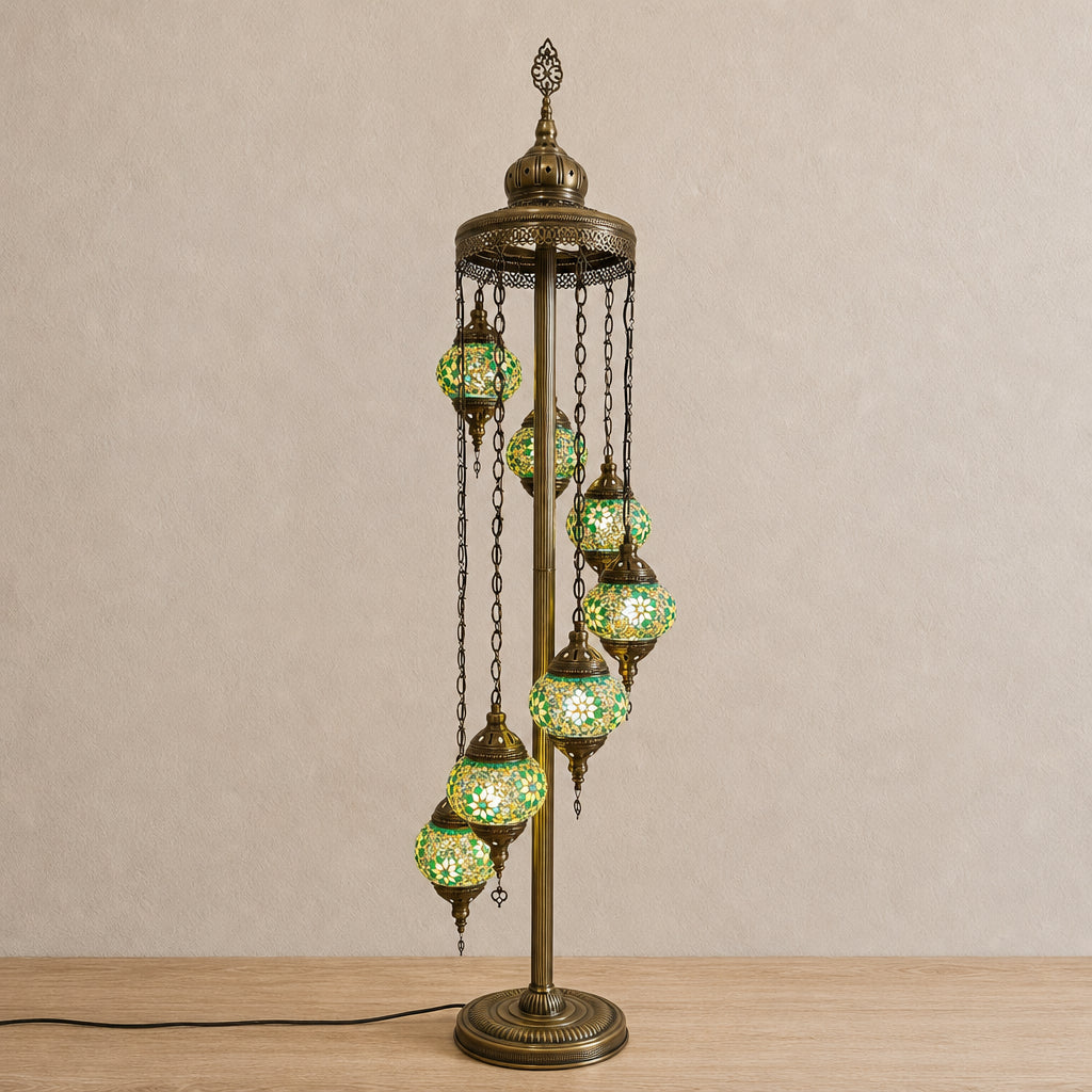 Turkish Floor Lamp with 7 Globes - FG