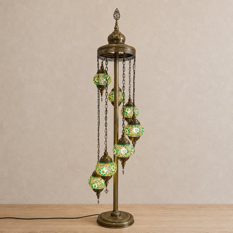 Turkish Floor Lamp with 7 Globes - FG