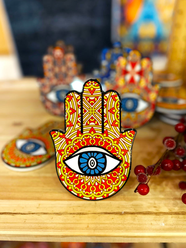 Hamsa Hand - Orange&Green