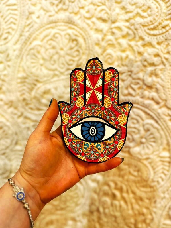 Hamsa Hand- Orange&Yellow