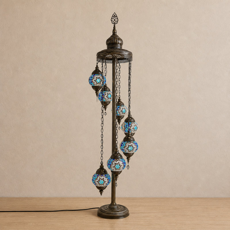 Turkish Floor Lamp with 7 Globes - SBW