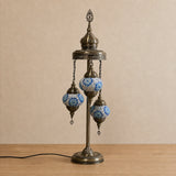 Turkish Floor Lamps 3 Pieces - Turquoise Flower