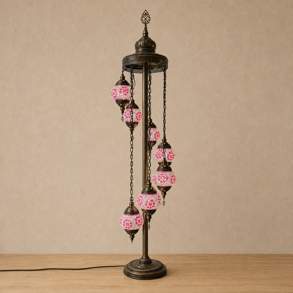 Turkish Floor Lamp with 7 Globes - FPP