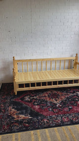3-Seater Light Color Wood Sedir