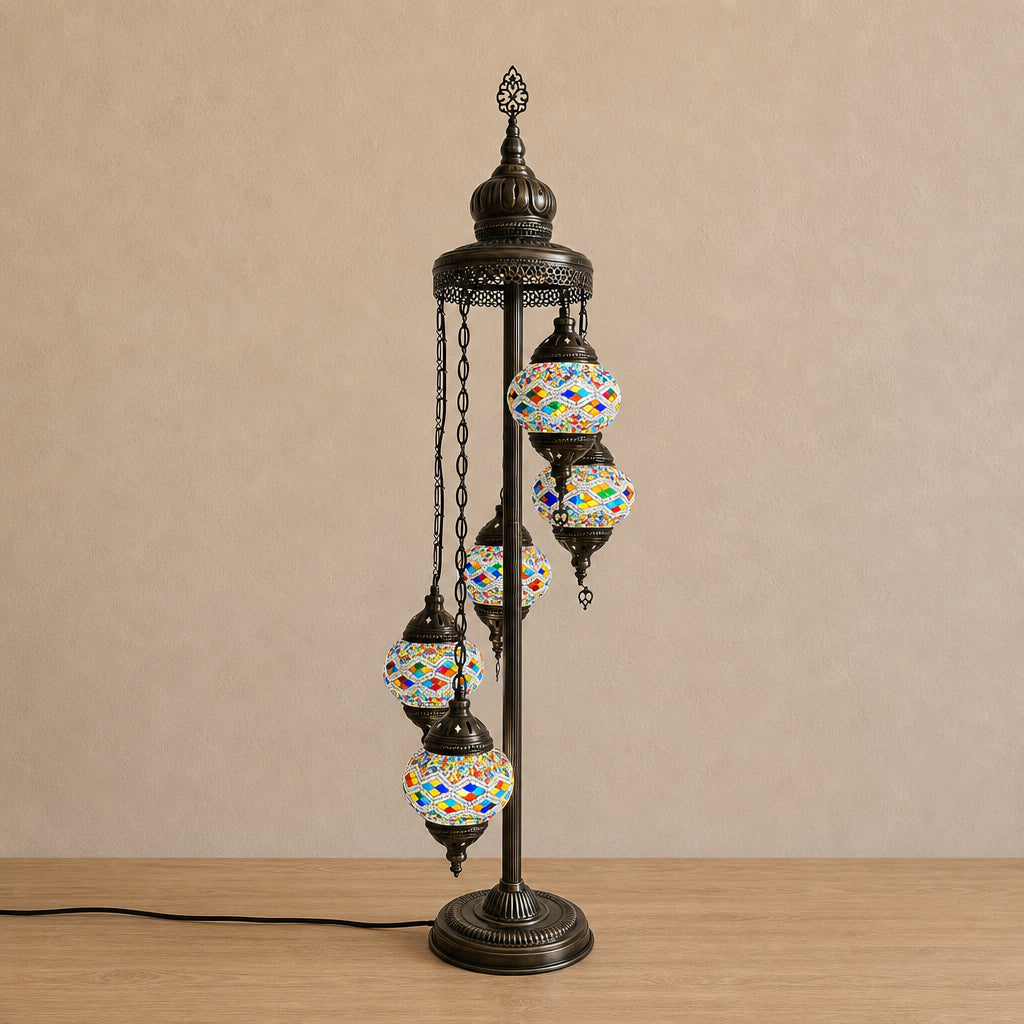 Turkish Floor Lamp with 5 Globes - RDM2