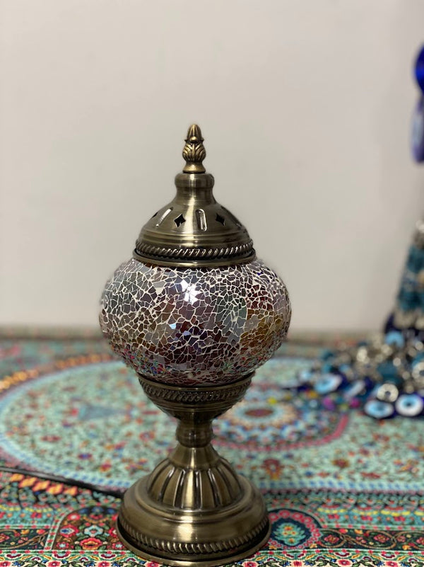 Table Lamps-Rainbow Crackle