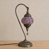 Swan Lamps - Purple Crackle — unlit