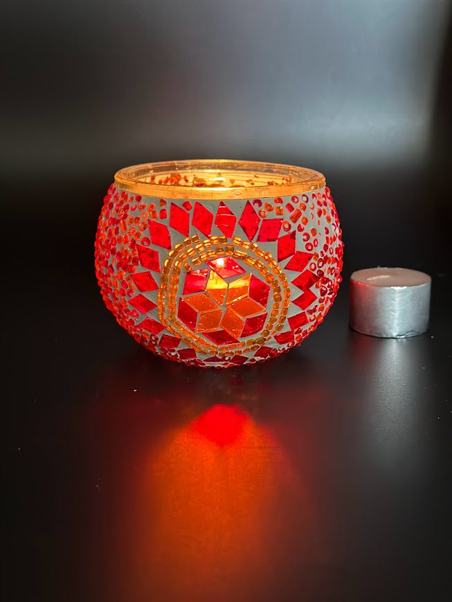 Mosaic Candle Holder Sunflower