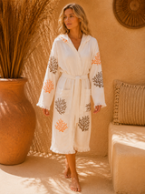 Coral Muslin Kimono