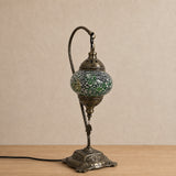 Swan Lamps - Green Yellow Crackle
