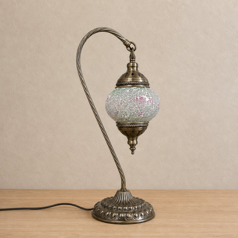 Swan Lamps Mosaics - White Pastel Crackle