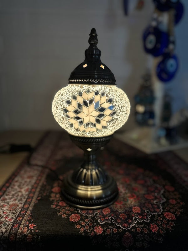 Table Lamps- White Mirror