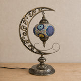 Crescent Moon Lamps - Blue Sun