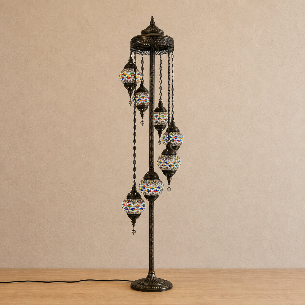 Turkish Floor Lamp with 7 Globes - RDM2