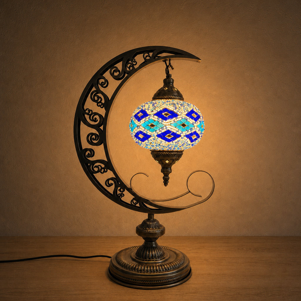 Crescent Moon Lamps - Blue 3