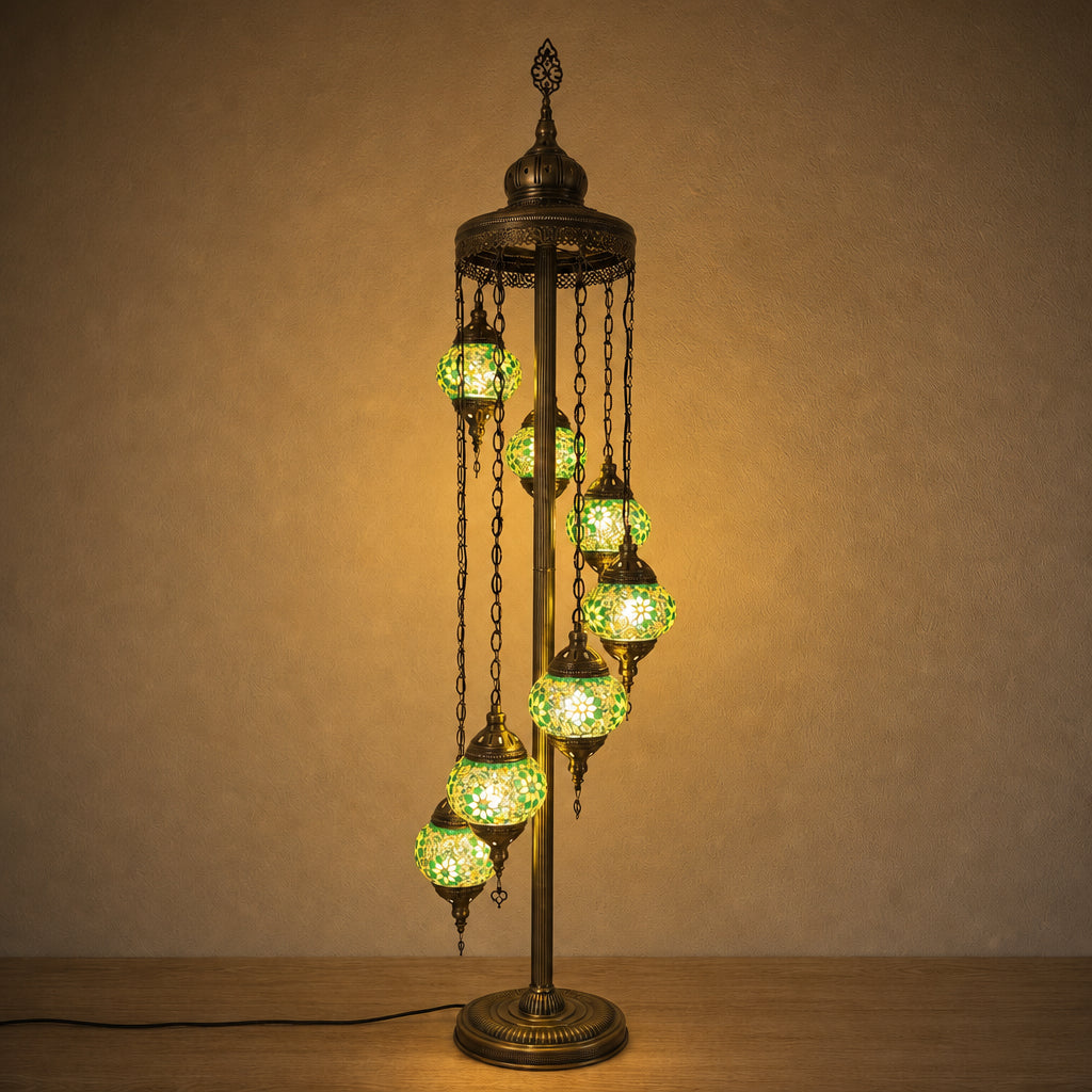 Turkish Floor Lamp with 7 Globes - FG
