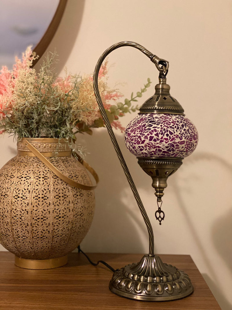 Purple bedside on sale table lamps
